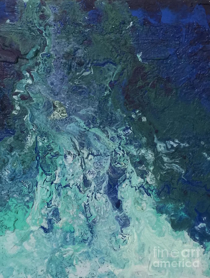 Cascadia Blue Flames Painting by Buffy Heslin