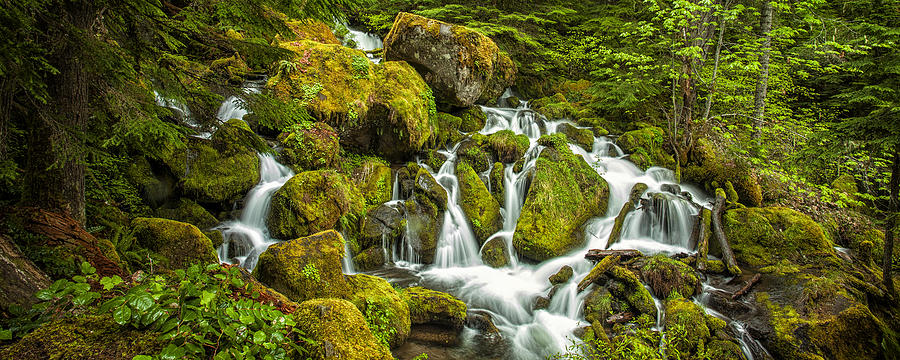 Cascadiing Water Panorama Photograph by Andrew Soundarajan