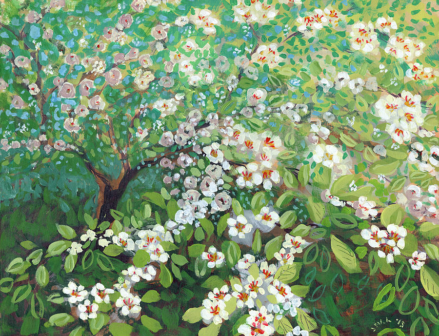 Spring Painting - Cascading by Jennifer Lommers