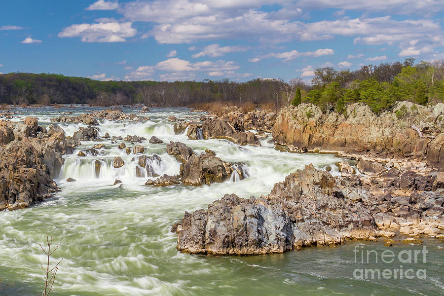 Great Falls Cascading Rapids  Photograph by Karen Jorstad