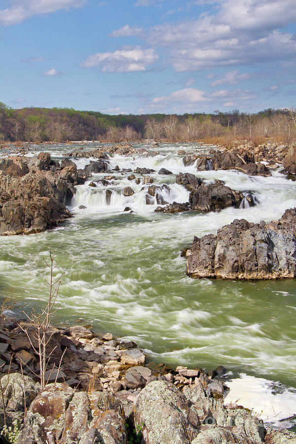 Cascading Rapids of the Great Falls of the Potomac Photograph by Karen Jorstad