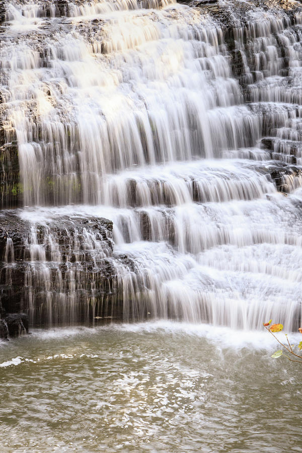 Fall Photograph - Cascading Waterfall by Joni Eskridge