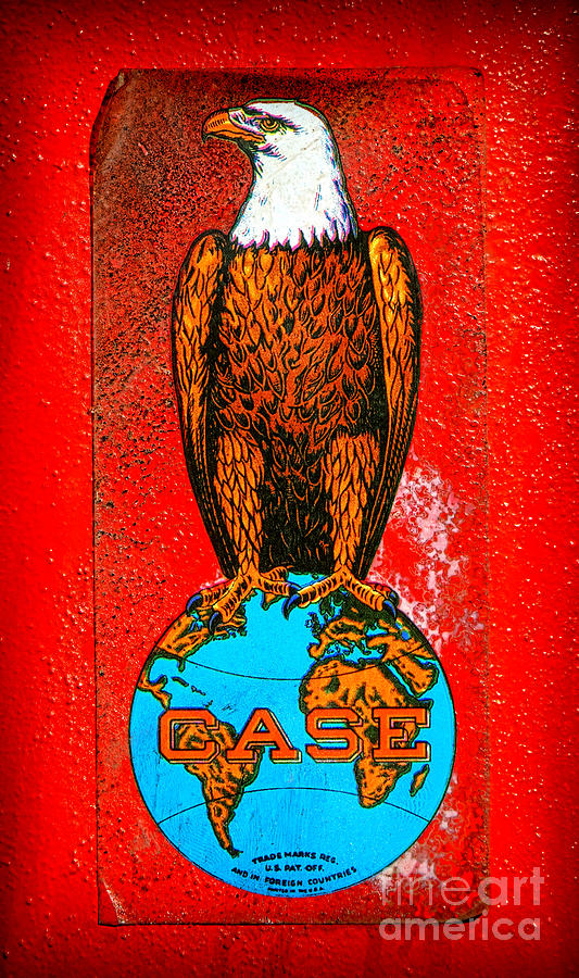 Case Tractor Eagle Label  Photograph by Olivier Le Queinec