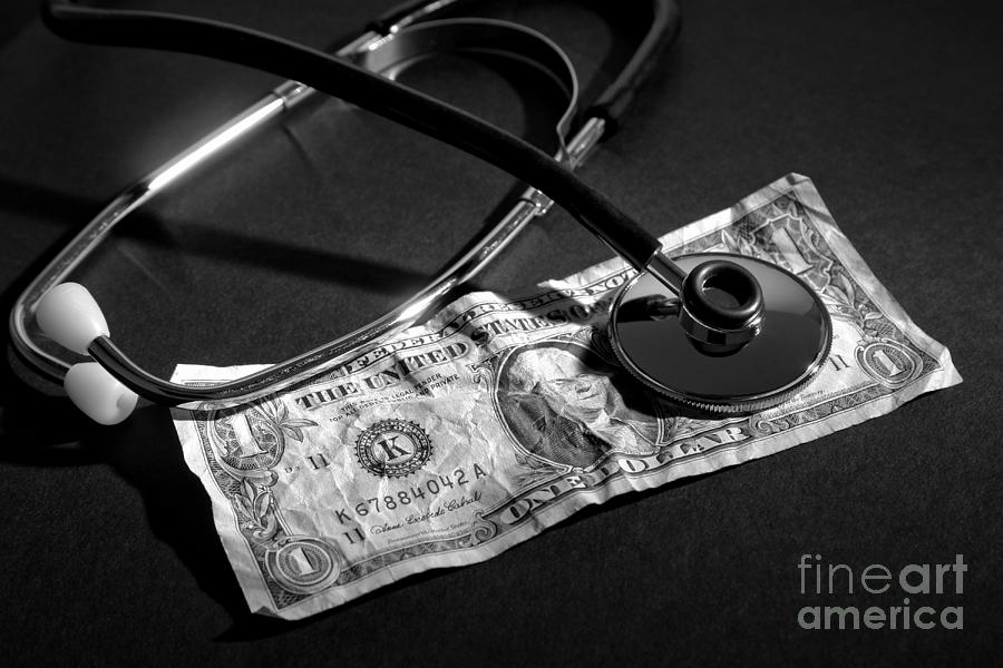 Cash Strapped Medicine Photograph by Olivier Le Queinec
