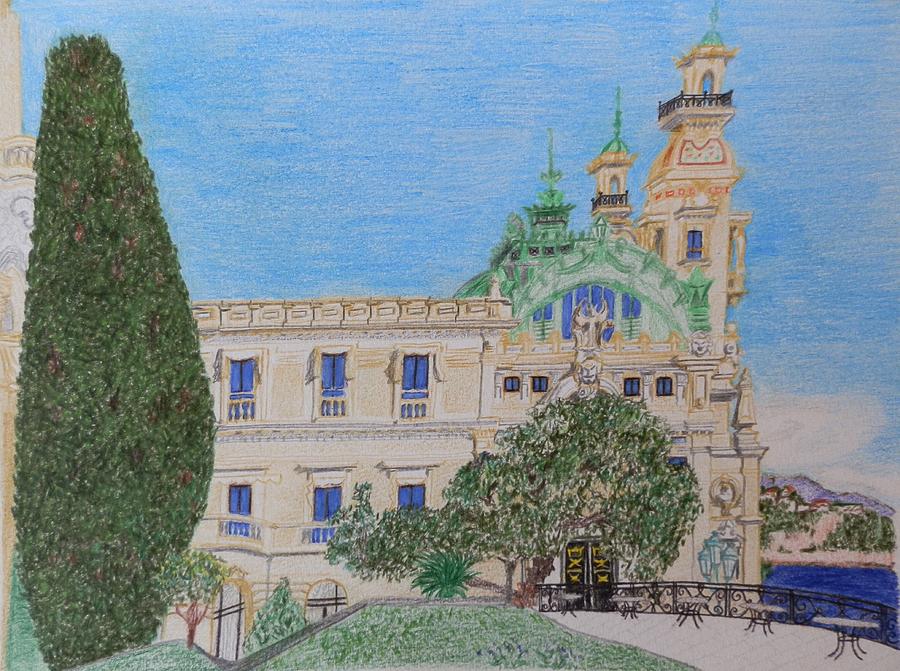 Casino at Monte Carlo #1 Drawing by Margaret Brooks