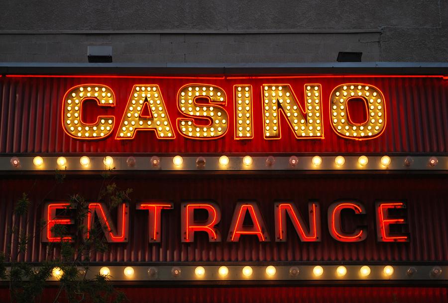 Las Vegas Photograph - Casino Entrance Sign by Matt Quest