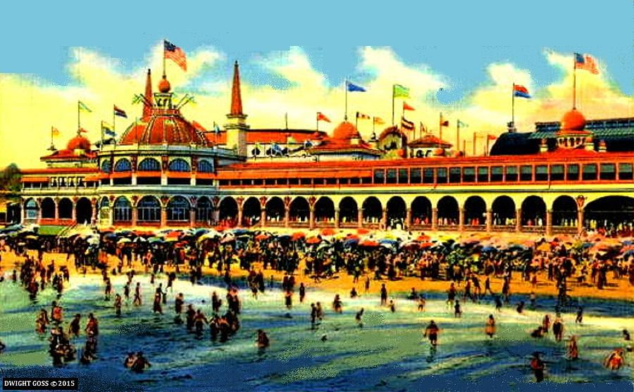 Casino On The Beach Santa Cruz Ca Mixed Media by Dwight GOSS