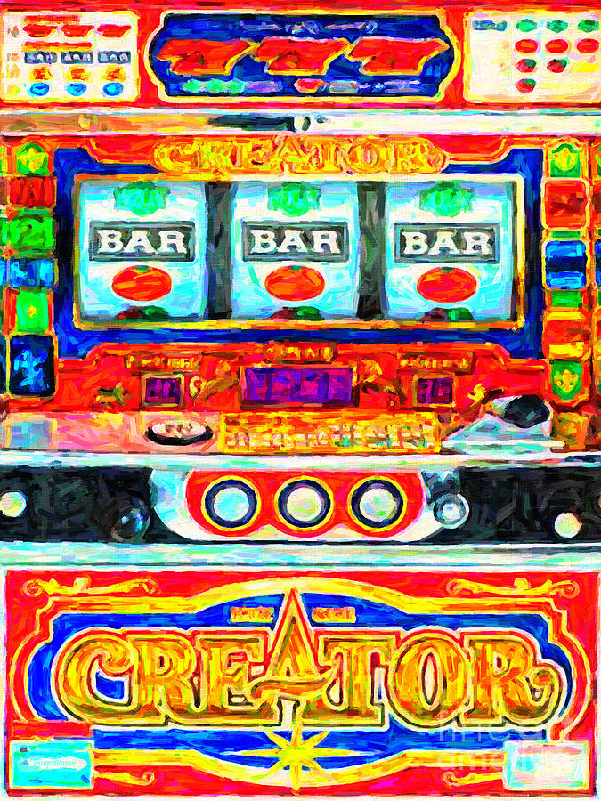 Casino Slot Machine . One Arm Bandit . Triple Bar Bonus Jack Pot Photograph by Wingsdomain Art ...