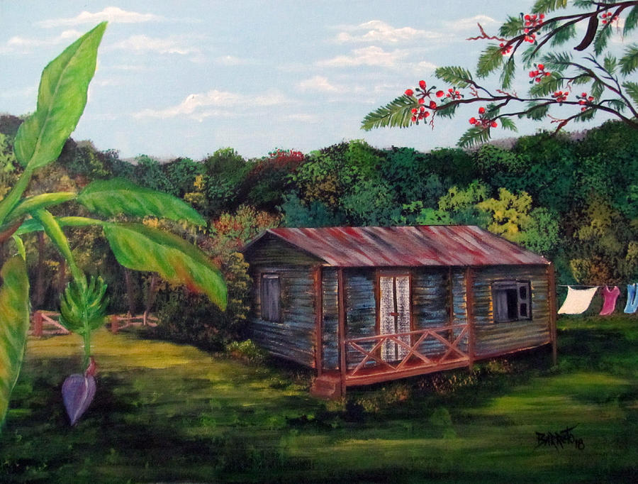 Casita Linda Painting by Gloria E Barreto-Rodriguez