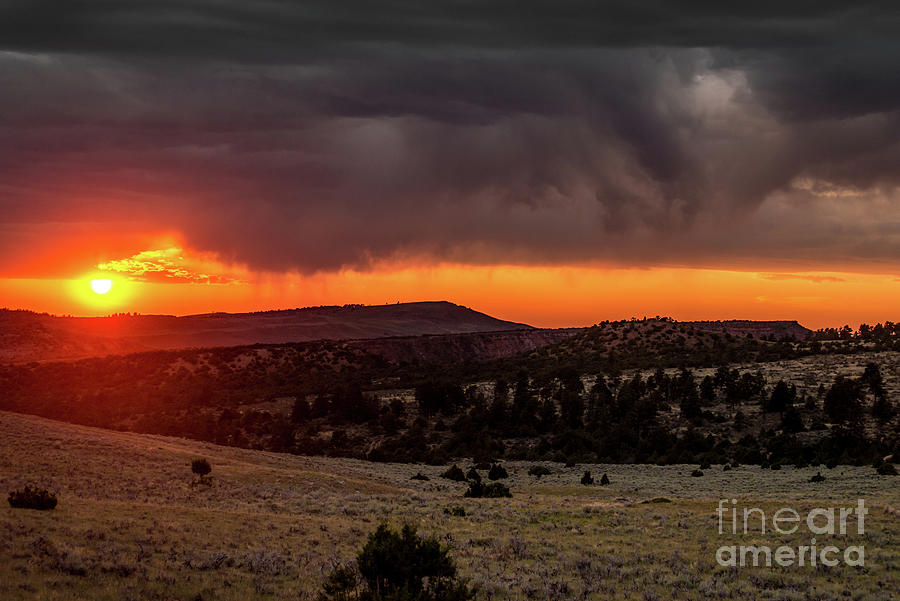 Casper Mountain Sunset - Wyoming Photograph by Gary Whitton