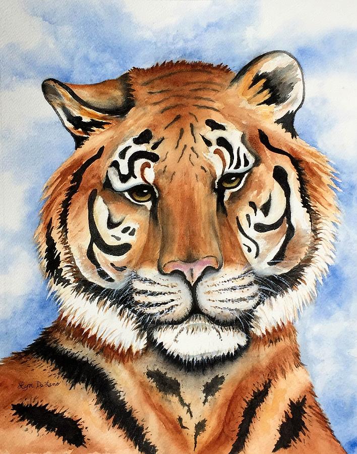 Cassie the Tiger Painting by Lyn DeLano
