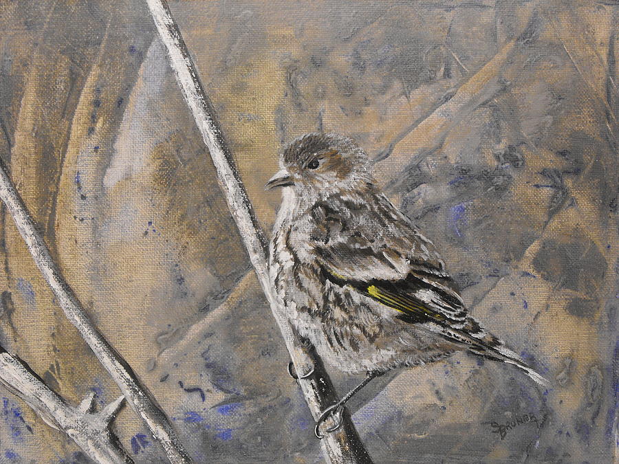 Cassins Sparrow Painting by Susan Bruner