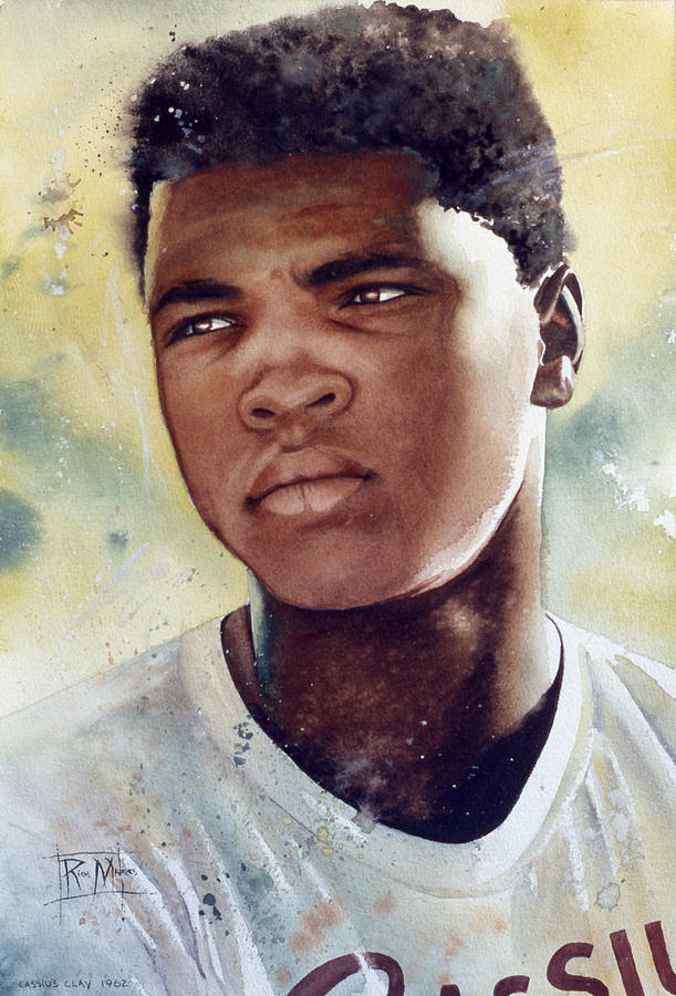 Sports Painting - Cassius Clay by Rich Marks