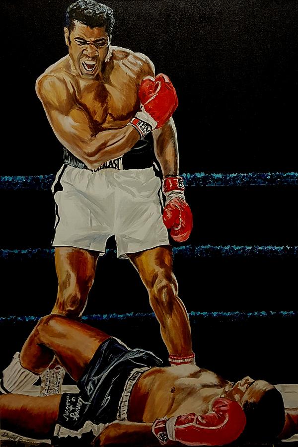 Cassius Clay vs Sonny Liston Painting by David Peninger - Fine Art America