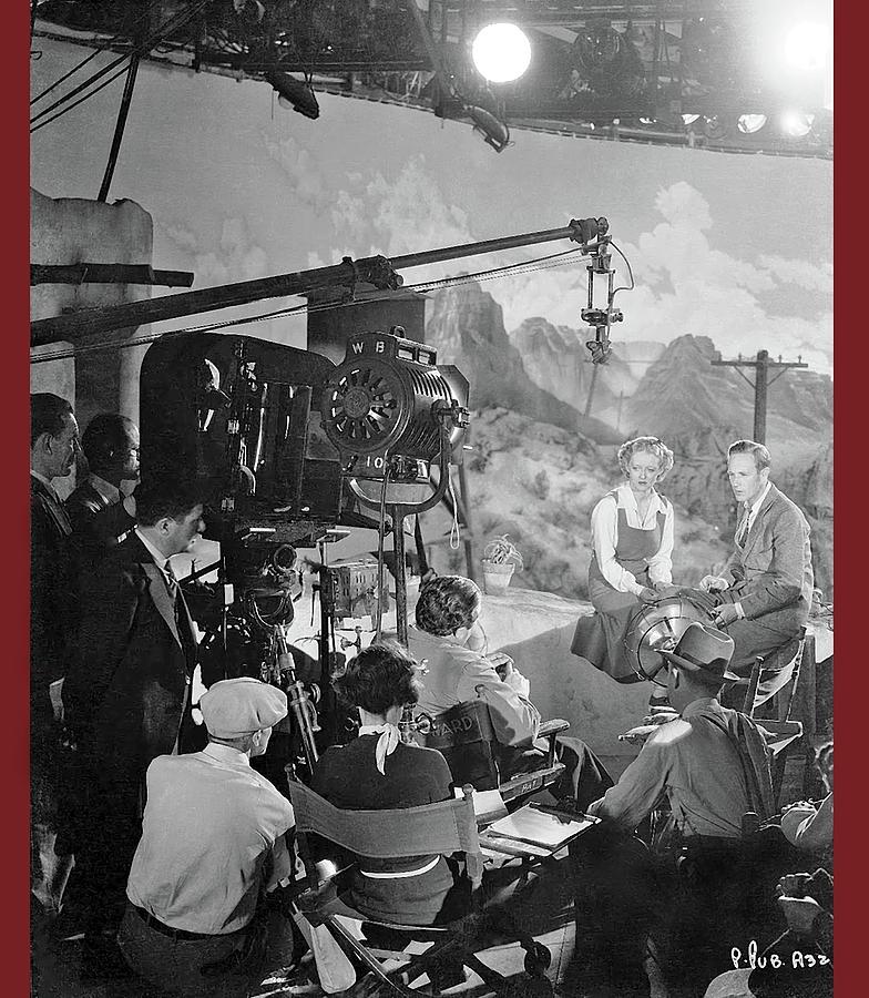 Cast and crew The Petrified Forest Warner Brothers soundstage Culver CA 1936-2016 Photograph by David Lee Guss