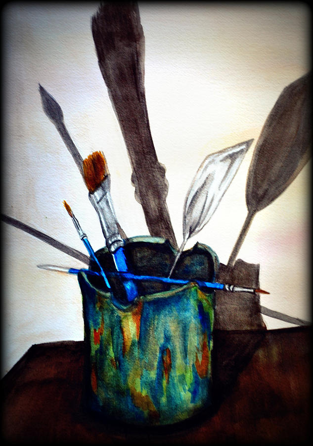 Brush Painting - Cast Shadows by Colene Milligan