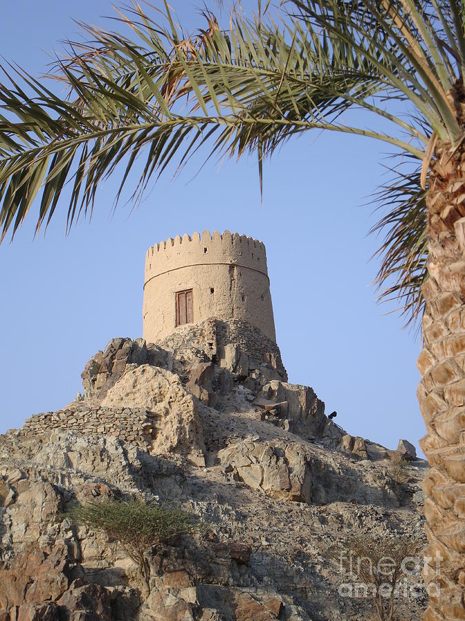 Mountain Photograph - Castellated Look-Out Tower - Hatta by Michael Holloway