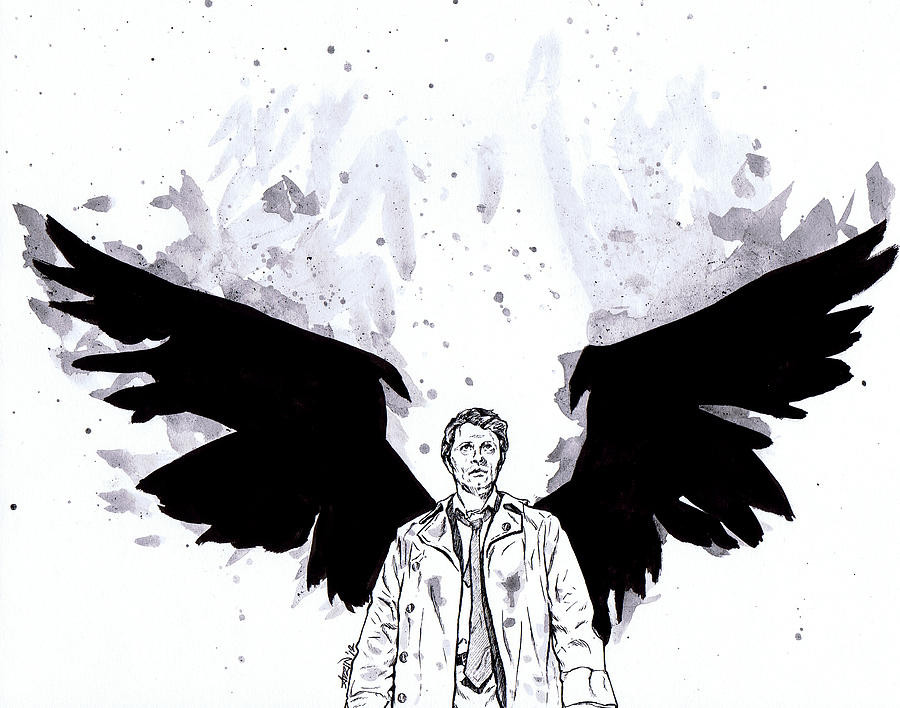 Castiel's Wings Drawing by Adrienne Norris | Fine Art America
