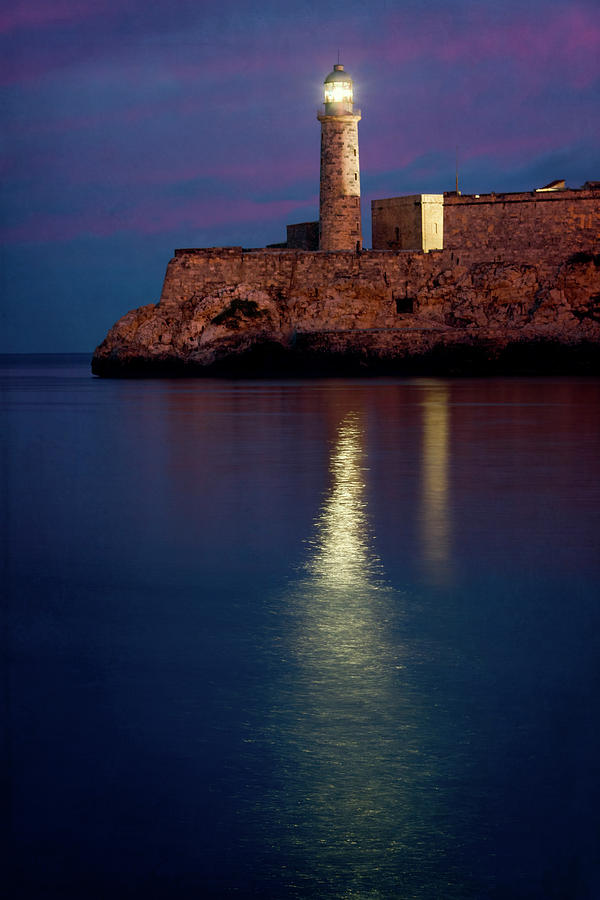 Lighthouse Photograph - Castillo del Morro Lighthouse Havana Cuba by Joan Carroll