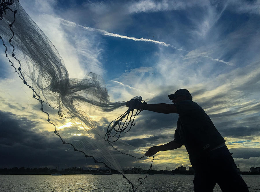 Casting For Shrimp Photograph by Edie Ann Mendenhall - Fine Art America