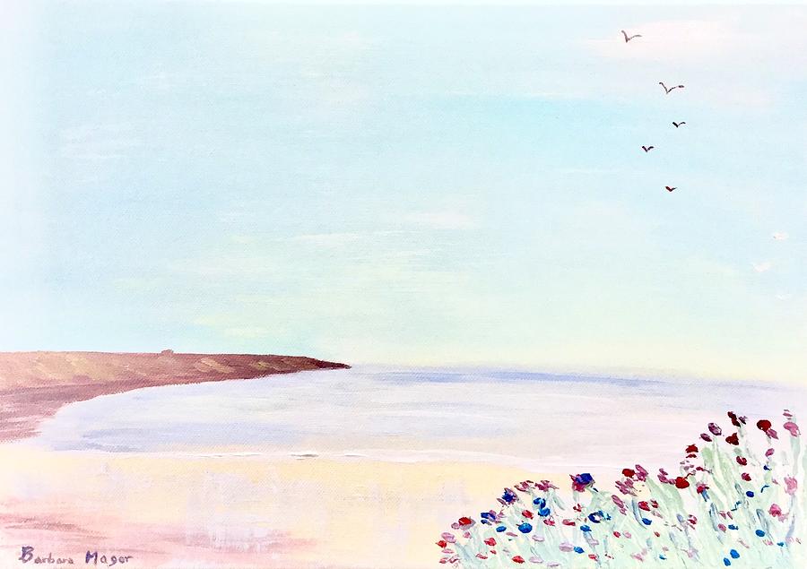 Castle Beach, Falmouth Painting by Barbara Magor