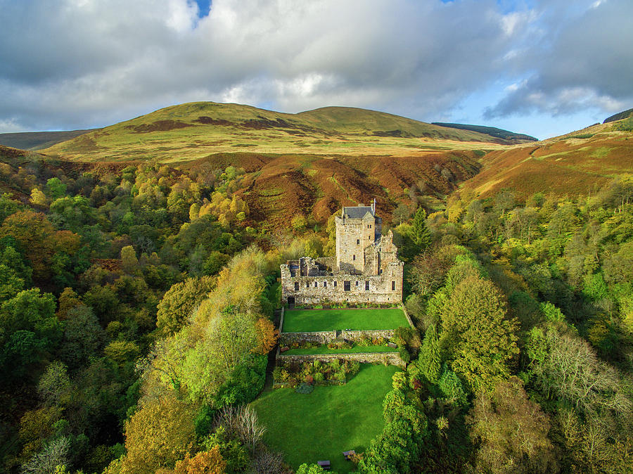 Castle Campbell Aerial Photograph by Liam Anderstrem