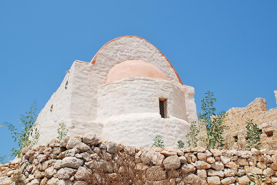 Castle chapel on Halki Photograph by David Fowler