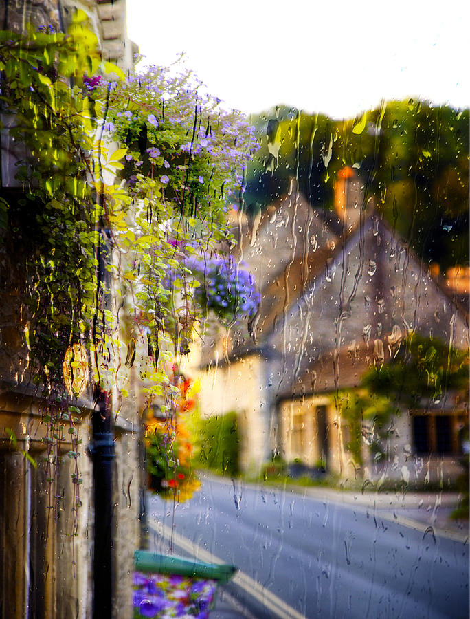 Castle Combe Rainy Window Photograph by Michael Hope