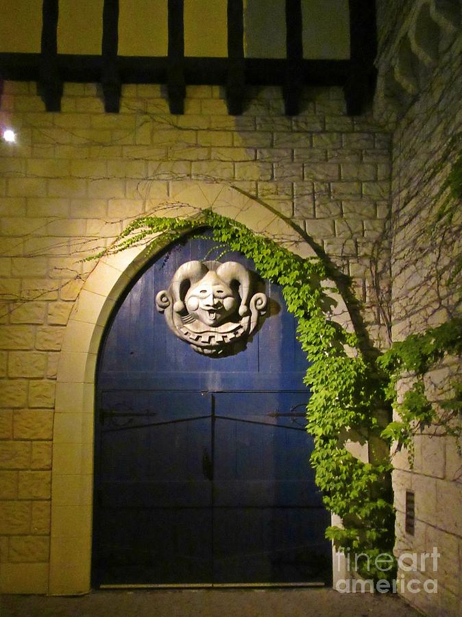 Architecture Photograph - Castle Door at Night by John Malone