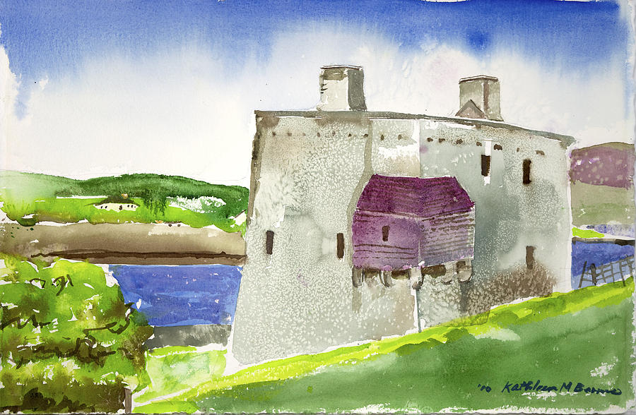 Castle From the Hill Painting by Kathleen Barnes