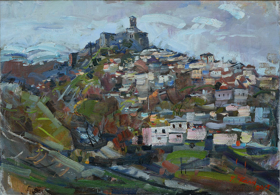 Castle Gjirokasteres Painting by Sadik Kasa - Fine Art America