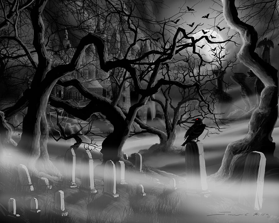 Castle Graveyard I Painting by James Hill