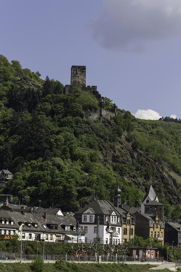 Castle Gutenfels and the Village of Kaub Photograph by Teresa Mucha