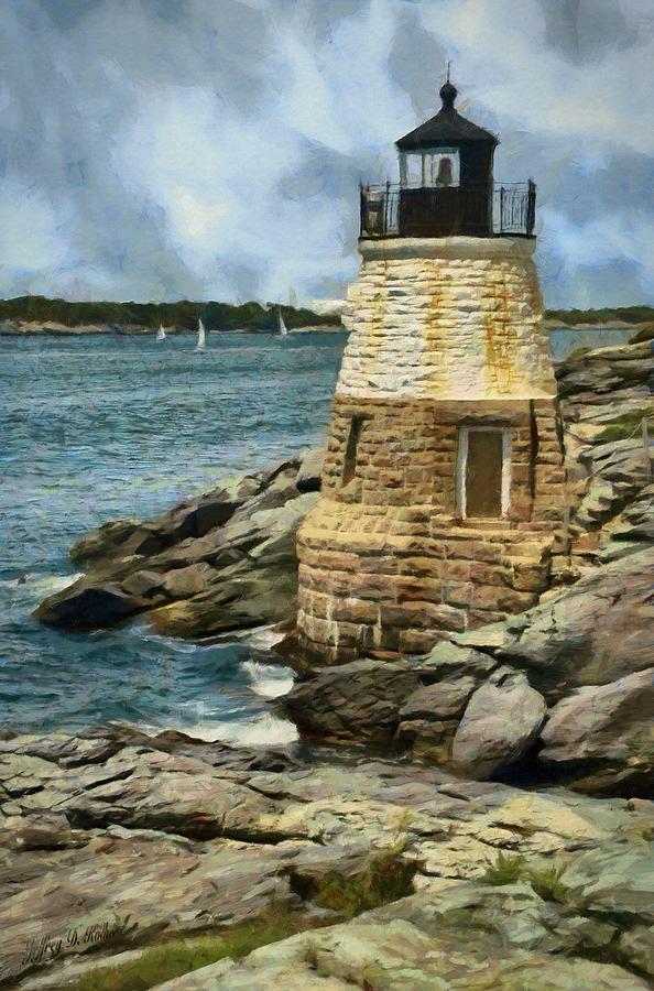 Castle Hill Lighthouse Painting by Jeffrey Kolker