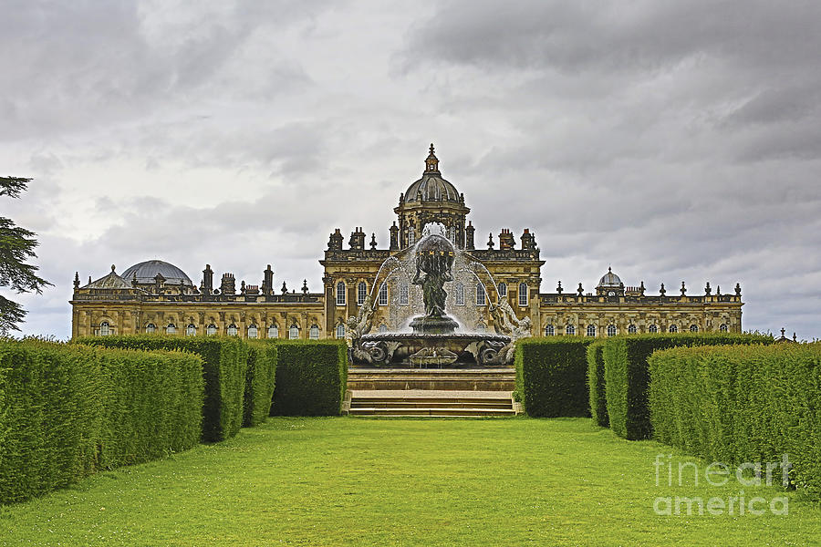 Castle Howard with fountain Photograph by Patricia Hofmeester