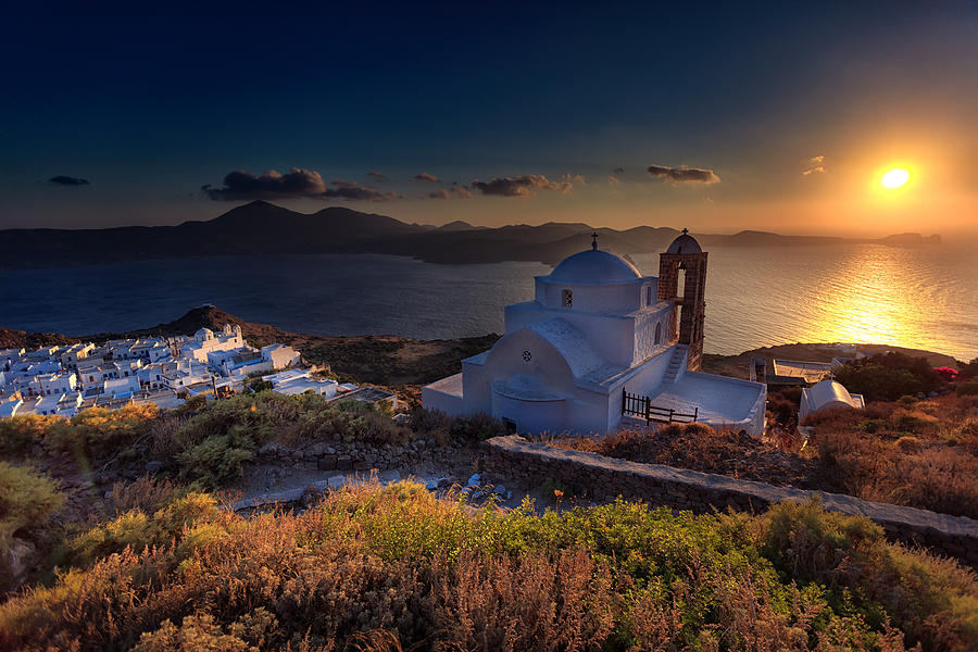 Greek Photograph - Castle in Milos at Plakas by Andres Leon