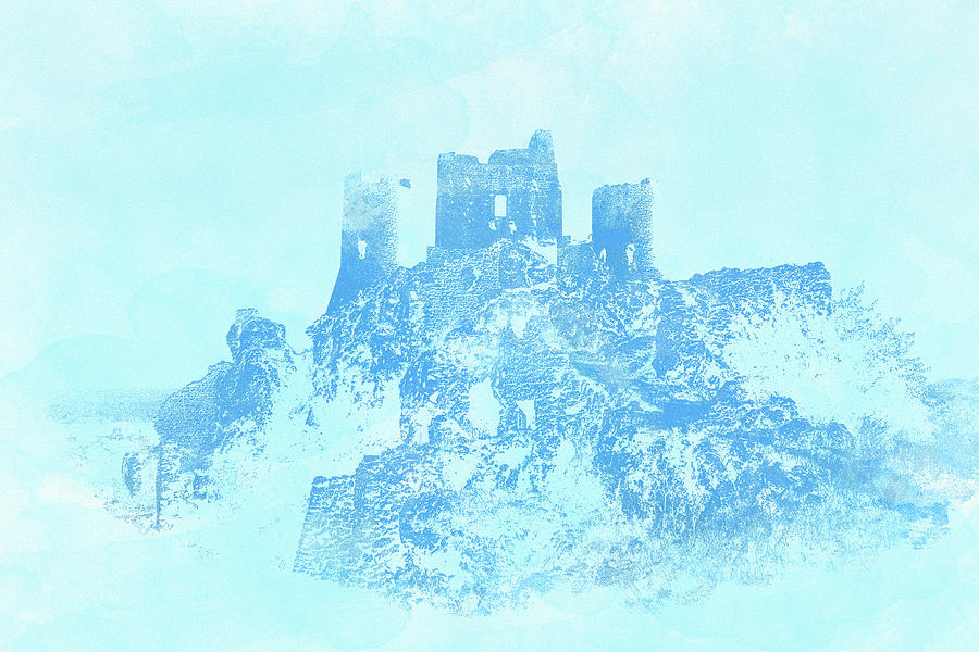 Castle in the clouds Painting by AM FineArtPrints
