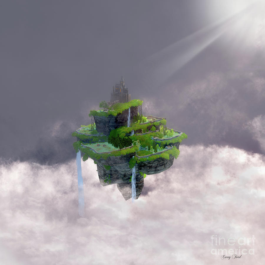 Castle in the Clouds Digital Art by Corey Ford
