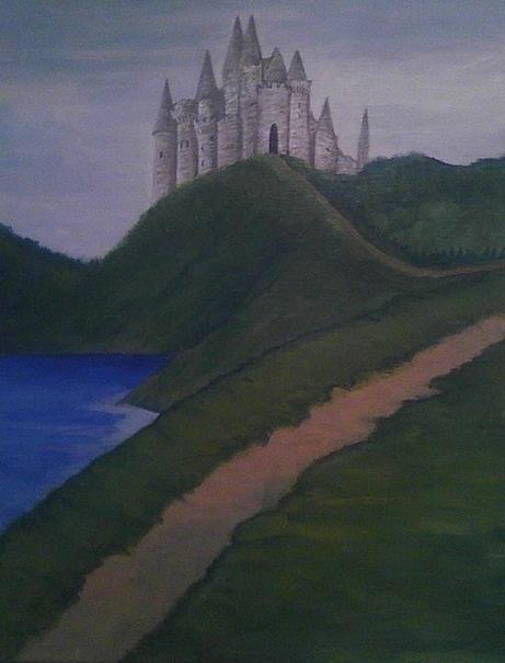 Castle on the Hill Painting by Cynthia Silverman