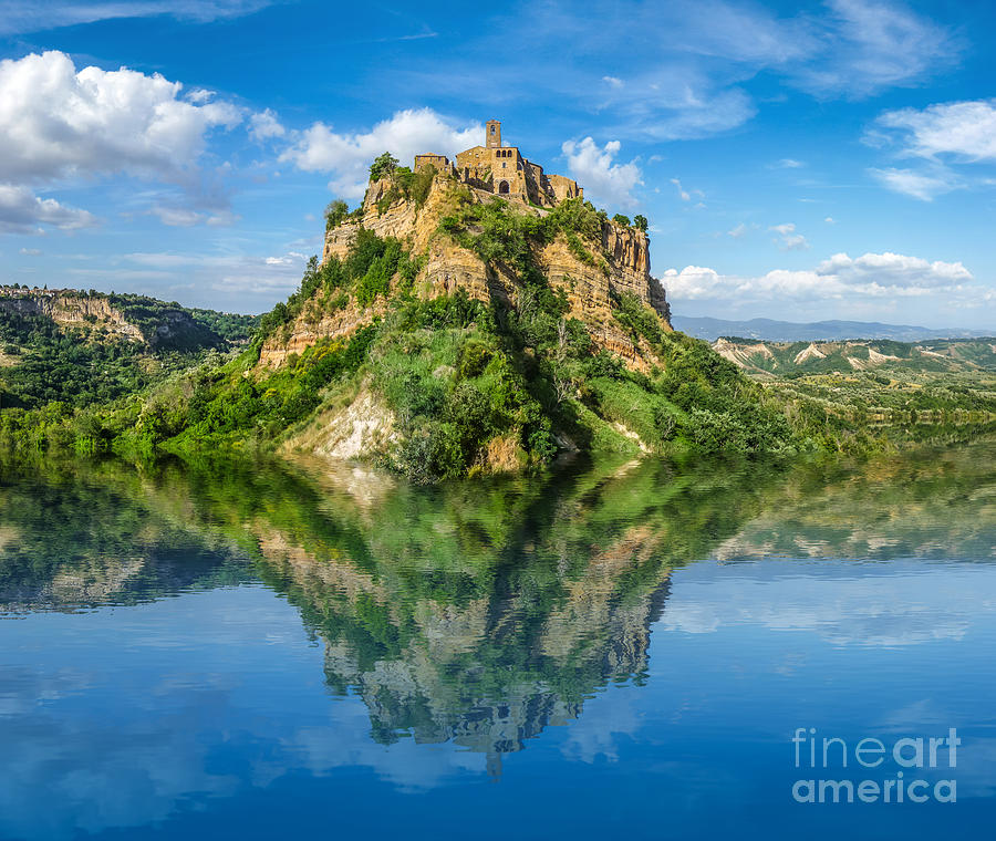 Etruscan Photograph - Castle in the Lake by JR Photography