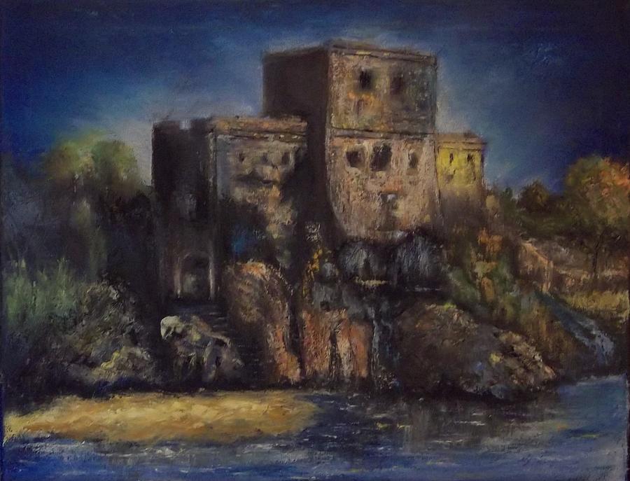 Castle in the Rocks Painting by Stephen King