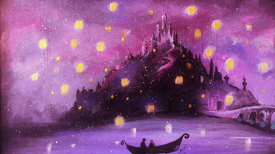 Castle Painting - Castle Lanterns by Libby Sealy
