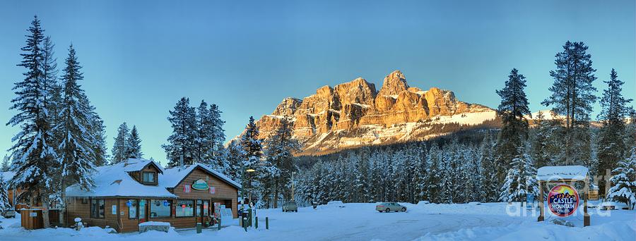 Banff National Park Photograph - Castle Mountain Over The Chalets by Adam Jewell