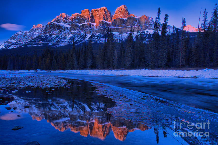 Castle Mountain Sunkissed Tip Photograph by Adam Jewell