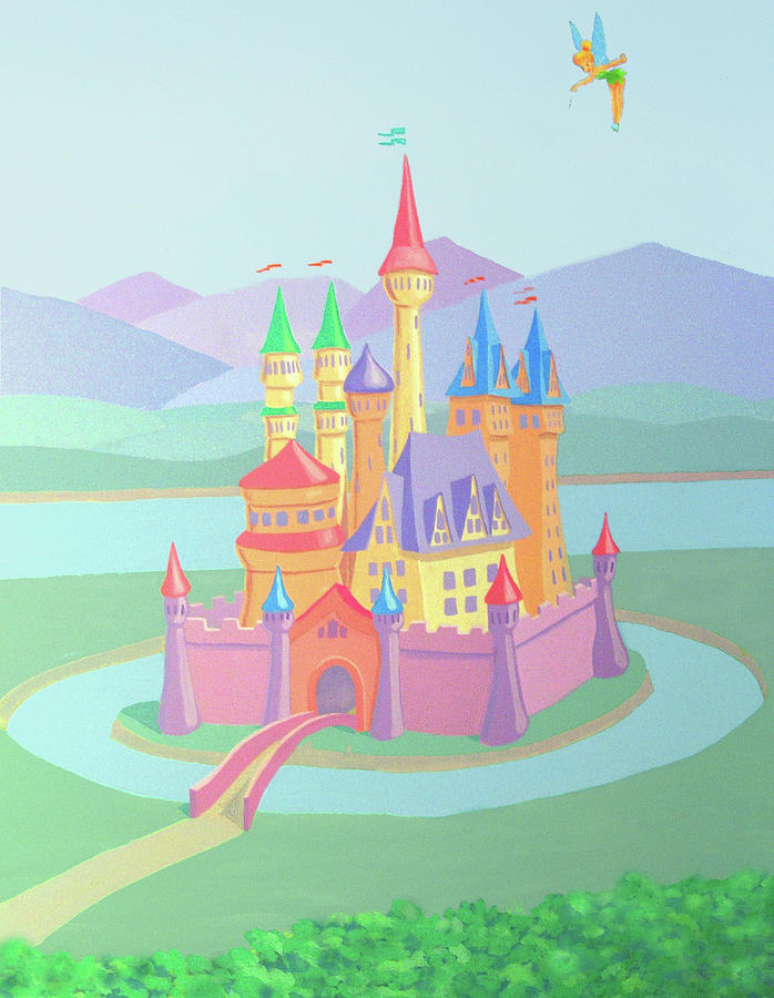 Castle Mural Los Angeles Painting by Tim Cornelius | Fine Art America