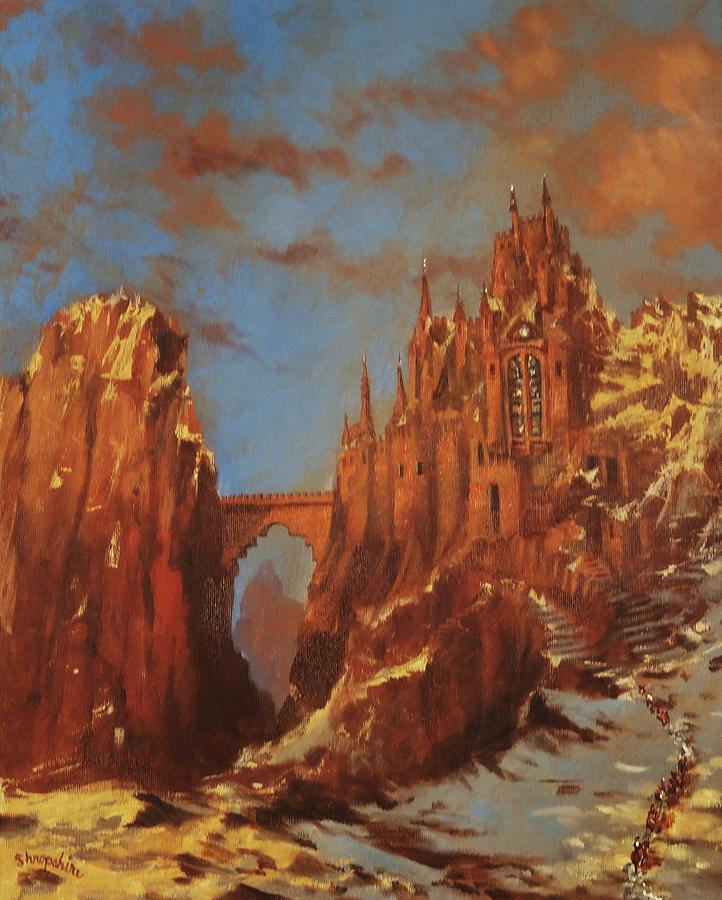 Castle of the Mountain King Painting by Tom Shropshire