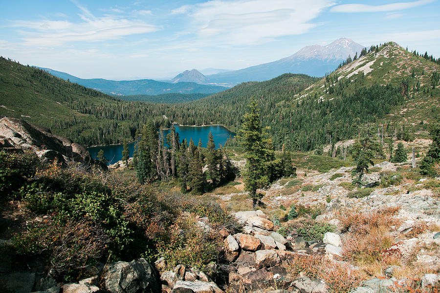 Mountain Photograph - Castle Peak Trail to Heart Lake, California by Andrea Borden