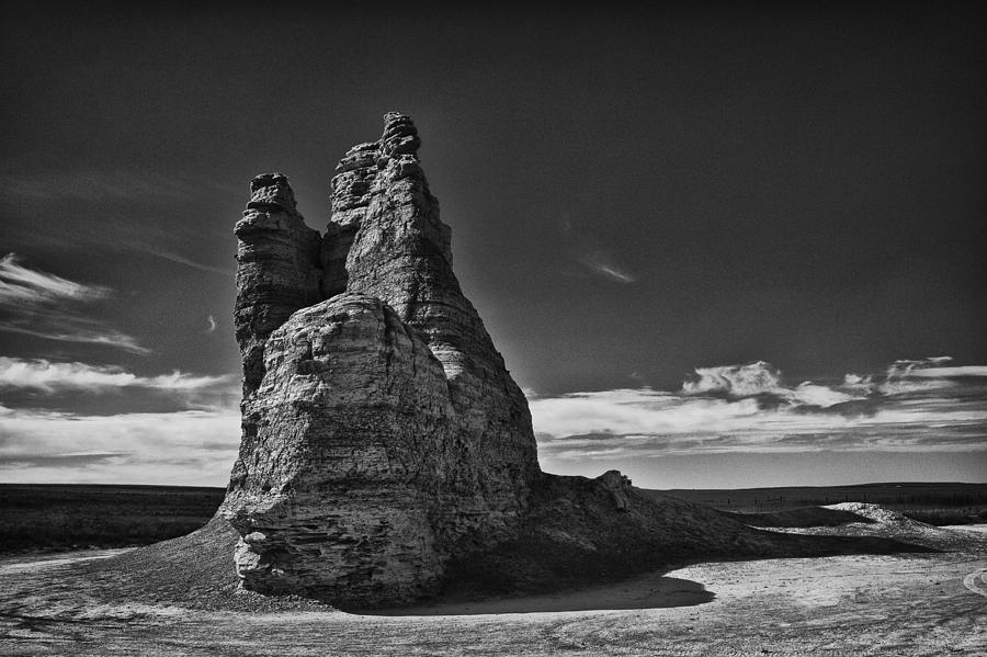 Black And White Photograph - Castle Rock in black and white by Tyler Ross