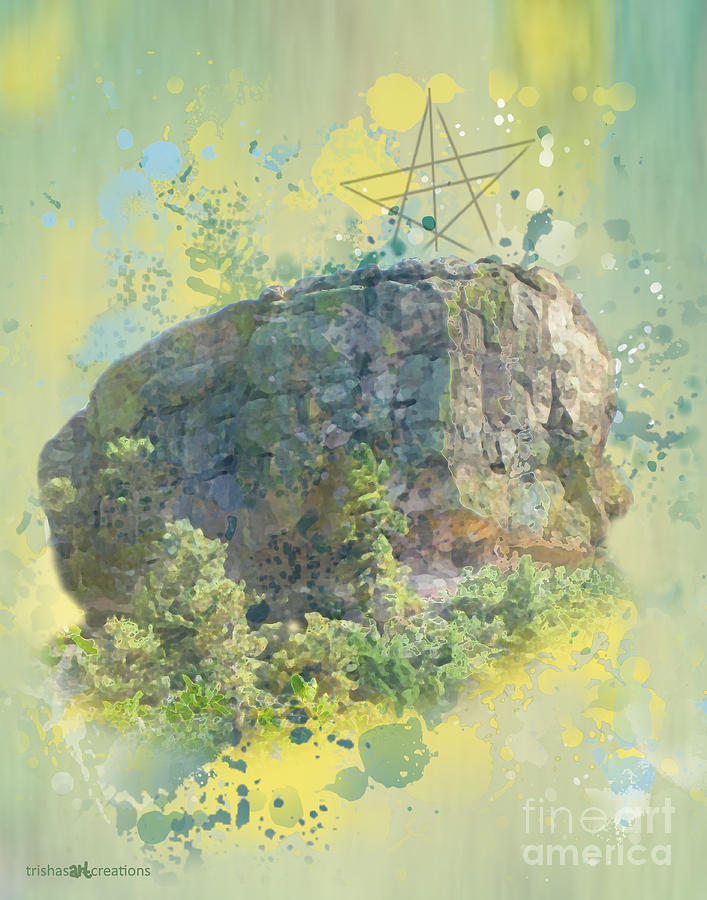 Colorado Artists Digital Art - Castle rock Teal Splatter by Trisha French
