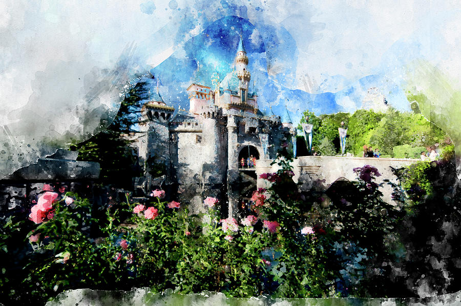 Castle with Roses Digital Art by Matthew Nelson